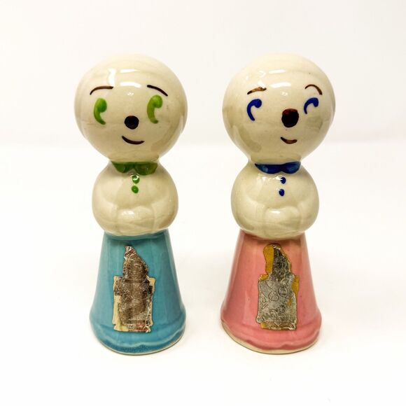 shawnee Other - Vintage 1940s Shawnee Pottery Sock Darners Pair Pink Blue USA Original Labels